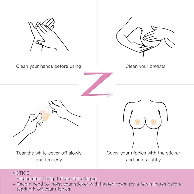 Queenvibes - 40 Pieces Disposable Non-Woven Pasties