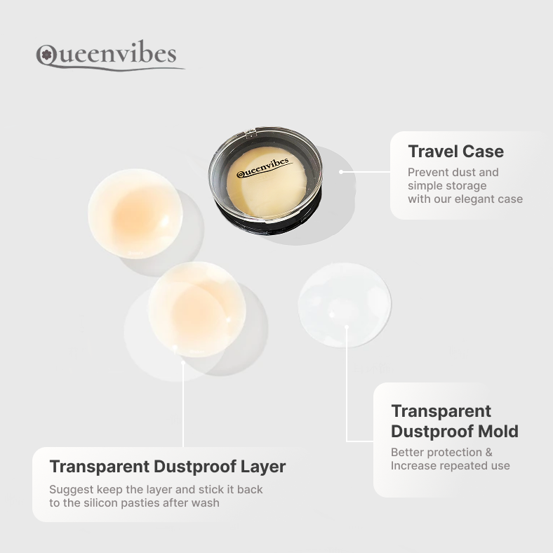Queenvibes - 1 Pairs Reusable Silicon Skins