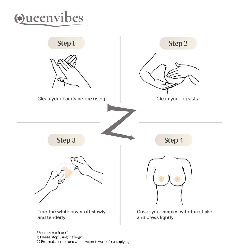 Queenvibes - 40 Pieces Disposable Non-Woven Pasties