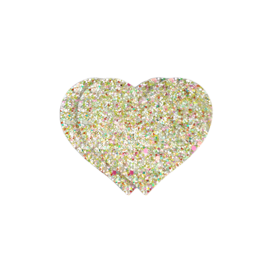 Glitter Glow Heart Nipple Pasties – Dazzling, Self-Adhesive & Festival-Ready - Outdoll