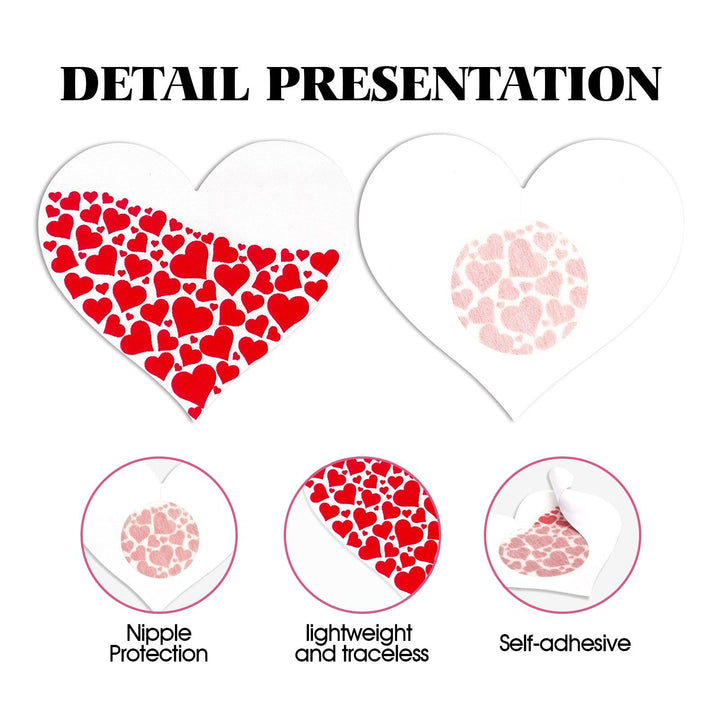 Heart Nipple Cover Pasties detail presentation