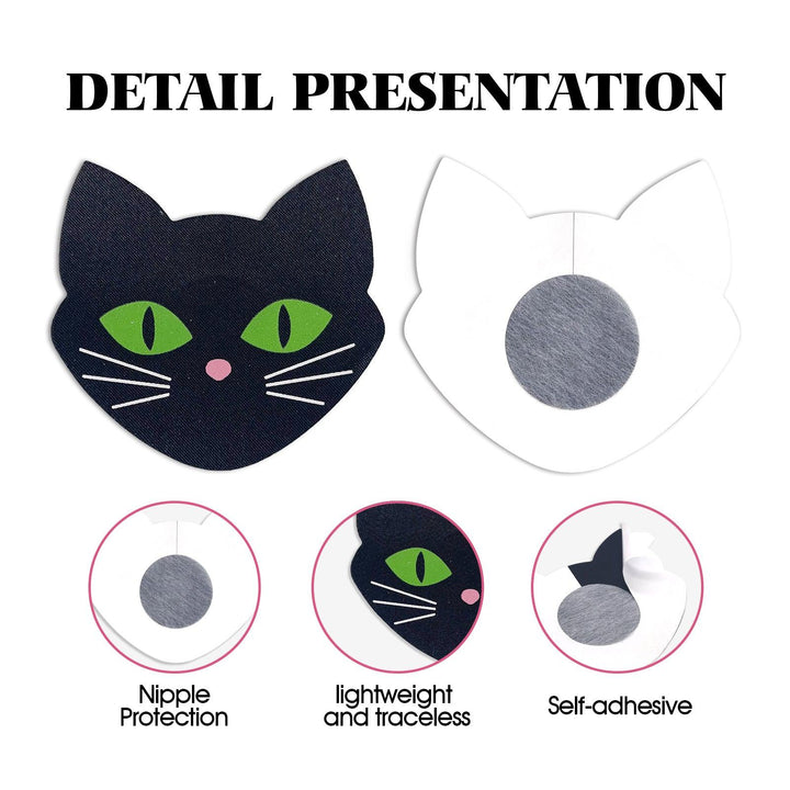 Black Cat Nipple Pasties - Outdoll