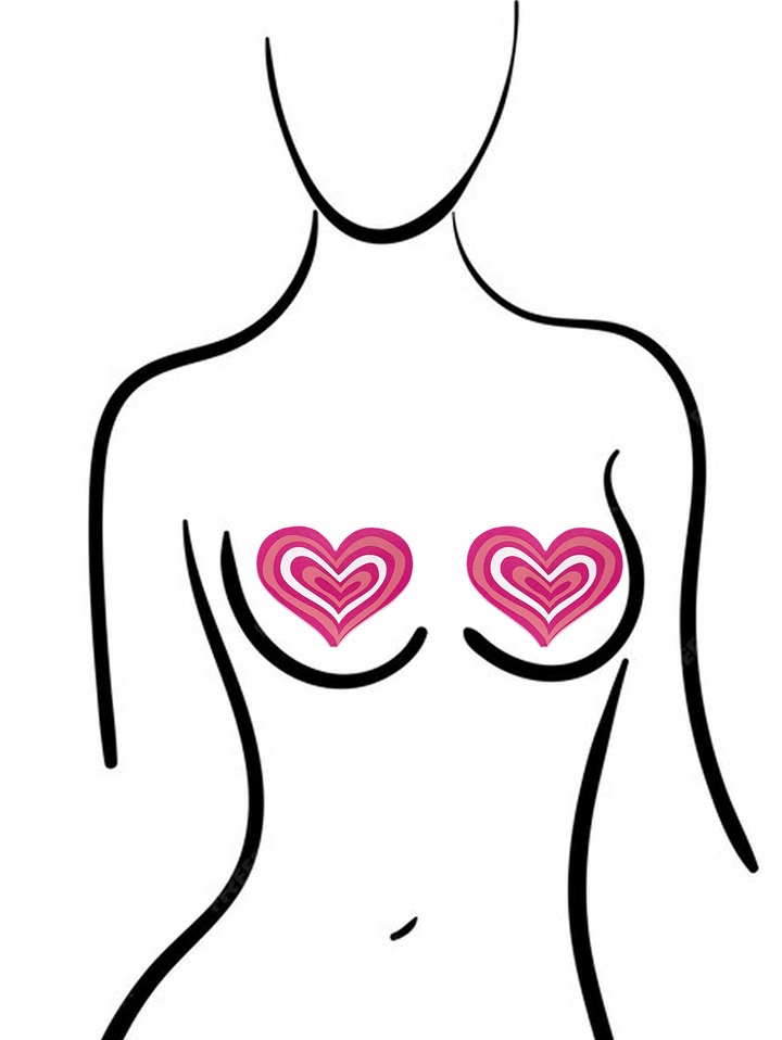 Candy Heart Nipple Cover Pasties – Sweet, Playful & Party-Ready - Outdoll