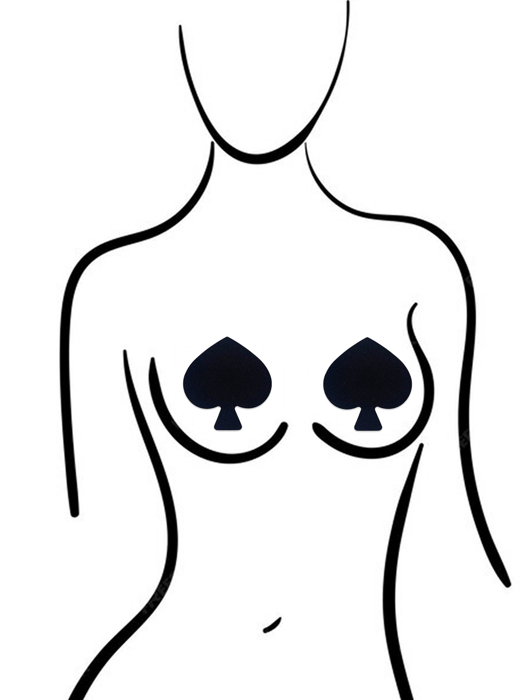 Dazzle Color Spade Nipple Cover Pasties – Playful, Self-Adhesive & Festival-Ready - Outdoll