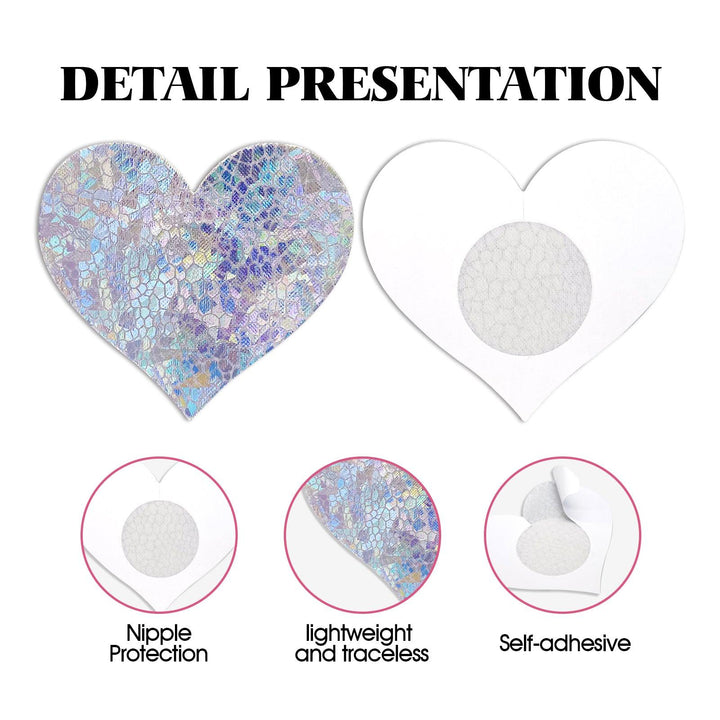 Cracked Ice Galaxy Heart Nipple Cover Pasties - Outdoll