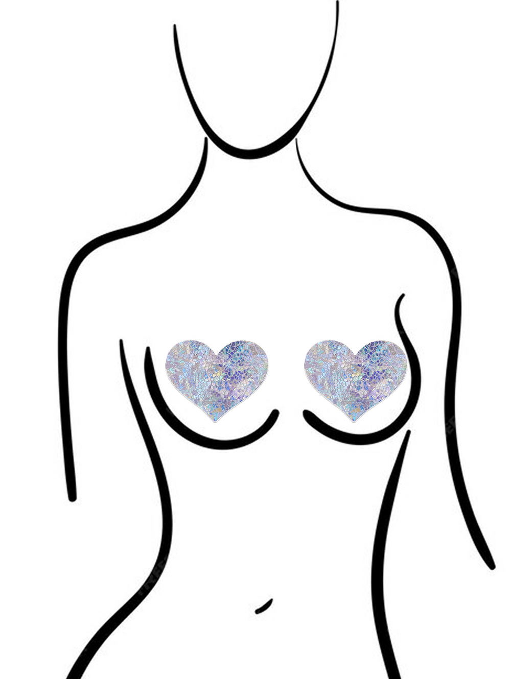 4 Heart Bundle Nipple Cover Pasties – Charming, Self-Adhesive & Festival-Ready - Outdoll