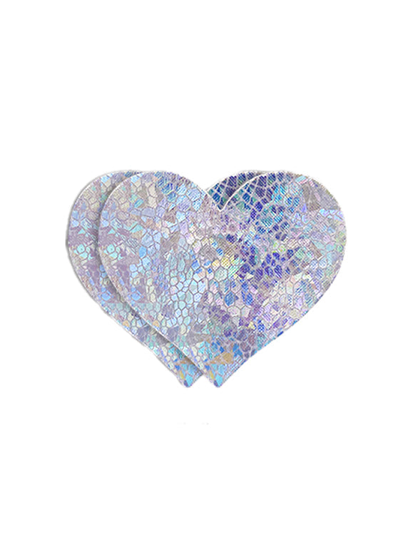 Cracked Ice Galaxy Heart Nipple Cover Pasties - Outdoll