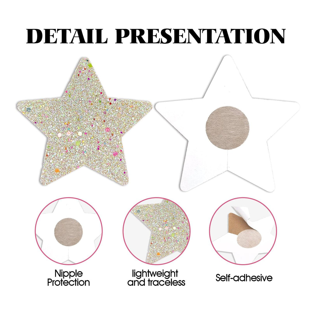 Glitter Star Nipple Cover Pasties - Outdoll