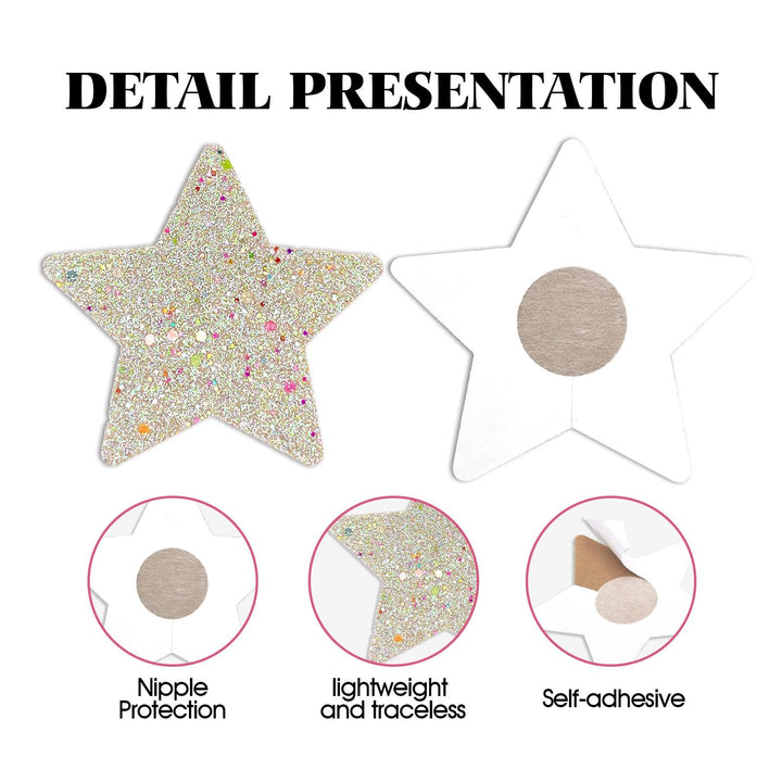 Glitter Star Nipple Cover Pasties - Outdoll