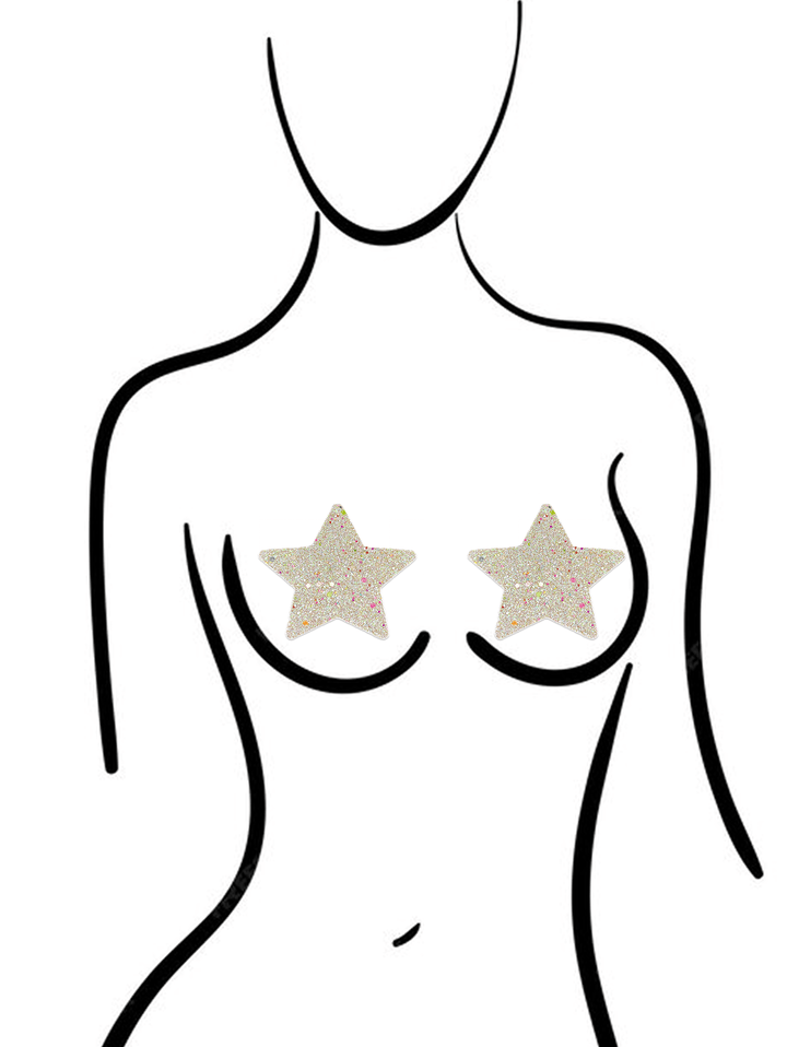 4 Glitter Bundle Nipple Cover Pasties – Sparkling, Self-Adhesive & Festival-Ready - Outdoll