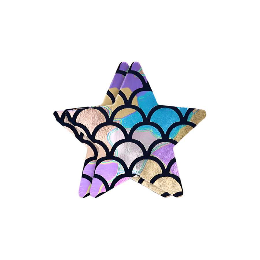 Mermaid Scale Star Nipple Cover Pasties - Outdoll