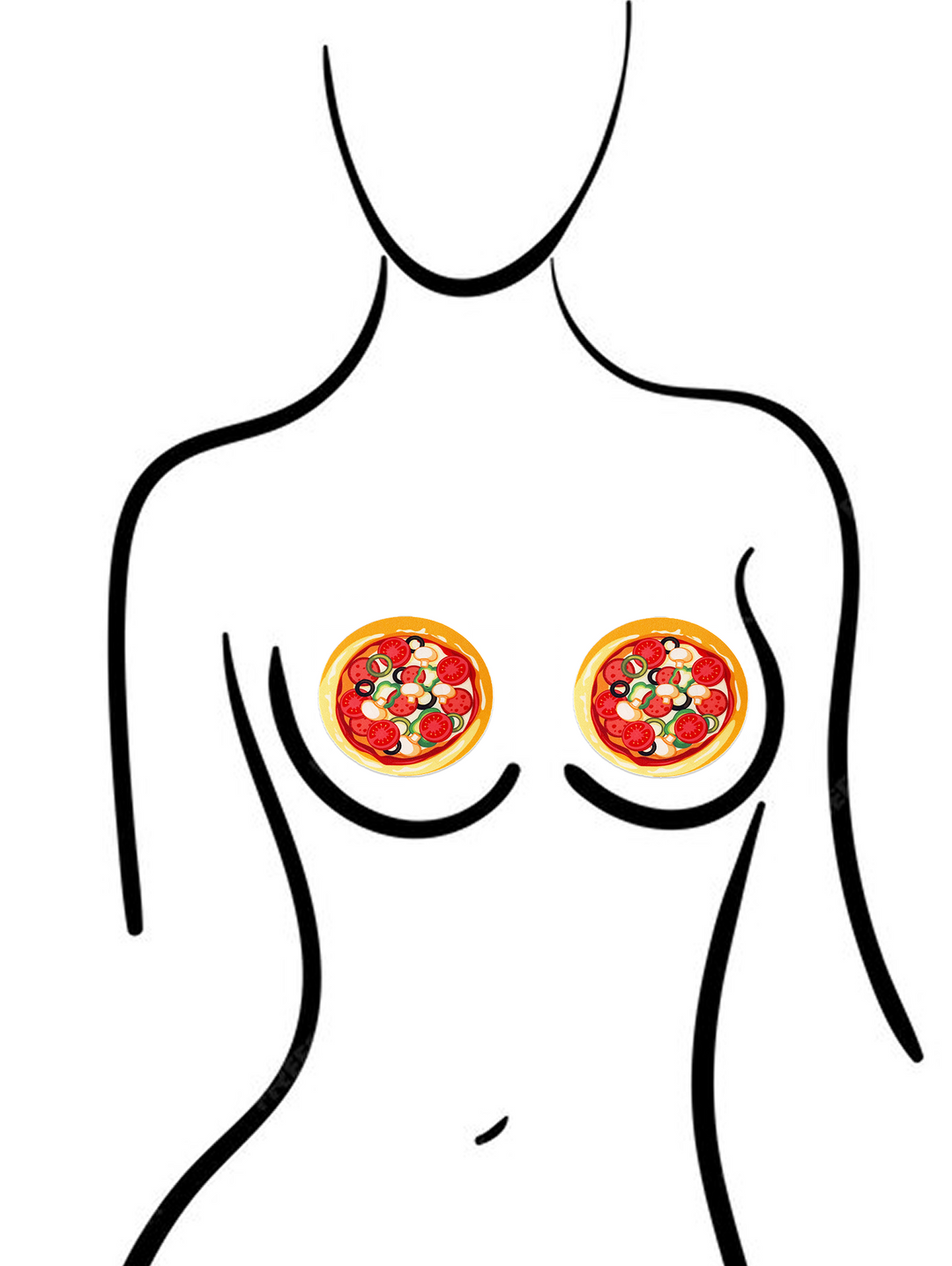 Pizza Nipple Cover Pasties - Outdoll