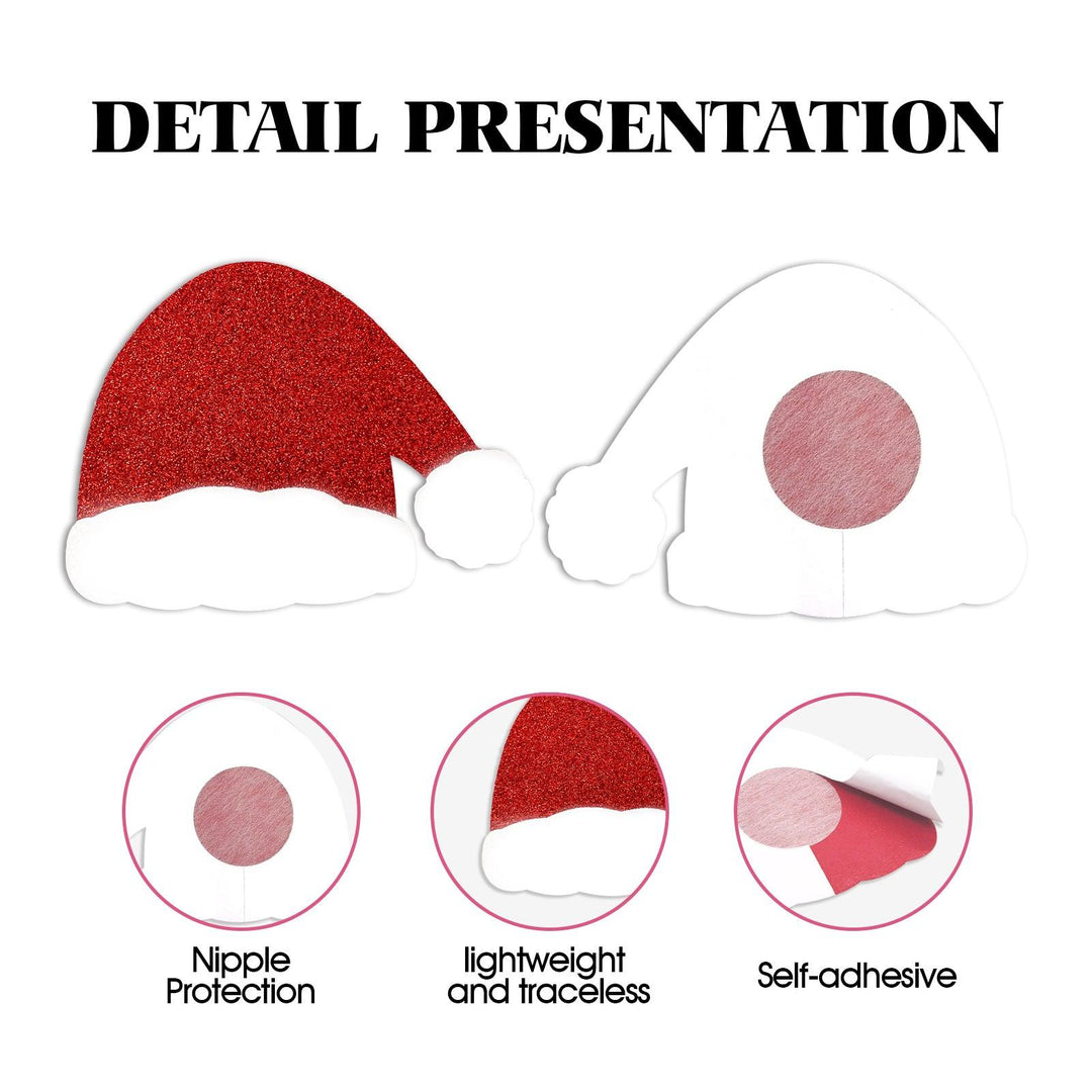 Santa Hat  Nipple Cover 