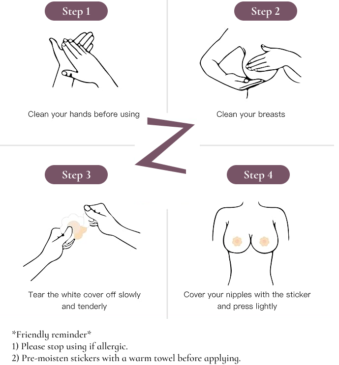 Step By Step Guide Using Nipple Pasties